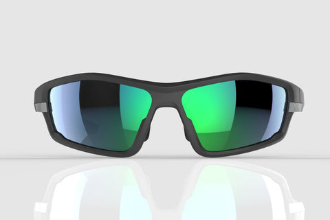 Mirage zonnebril zwart grijs lens green