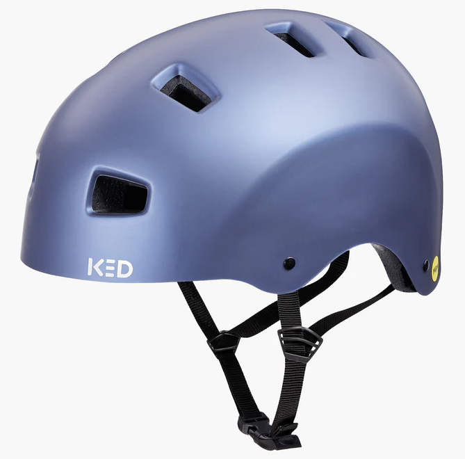 Load image into Gallery viewer, Fietshelm KED Citro L (57-62 cm) - Blauw metallic matt
