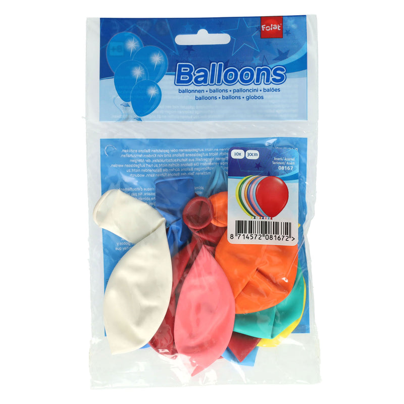 Load image into Gallery viewer, Folat bv gekleurde ballonnen, 10st.
