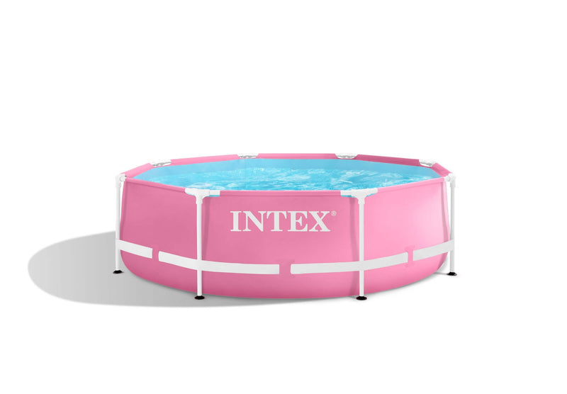 Load image into Gallery viewer, Intex pink metal frame zwembad 244 x 76 cm