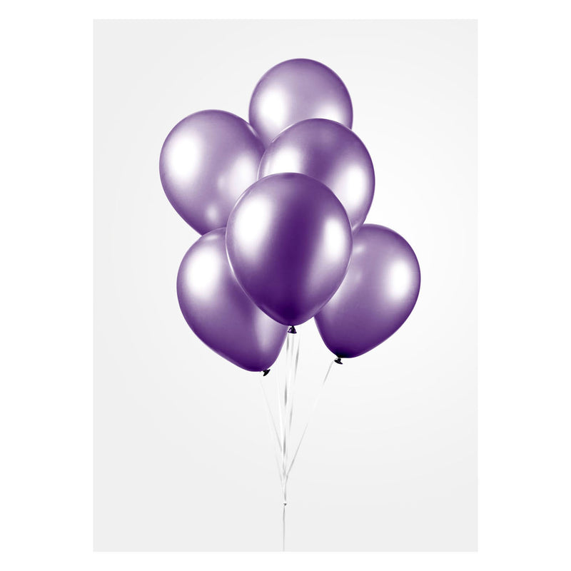 Laden Sie das Bild in Galerie -Viewer, Globos ballonnen metallic paars 30cm, 10st.