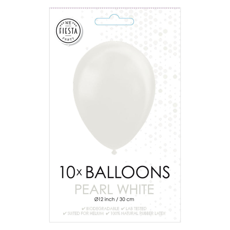 Load image into Gallery viewer, Globos ballonnen pearl wit 30cm, 10st.
