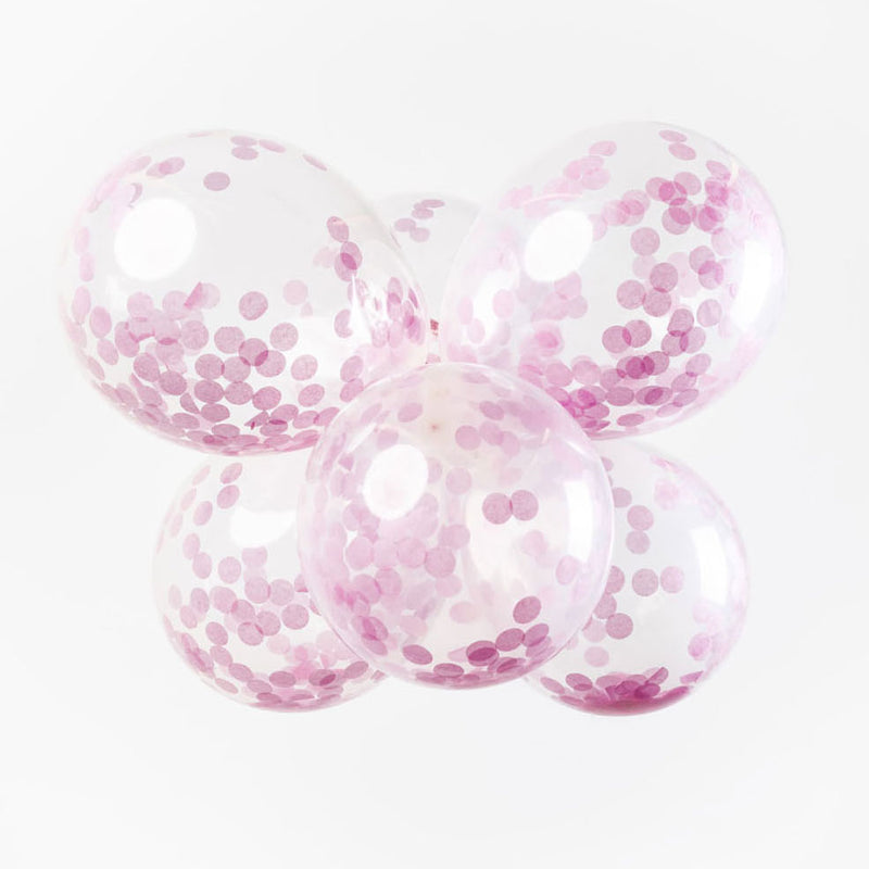 Load image into Gallery viewer, Globos confetti ballonnen papieren confetti baby roze 30cm, 6st.