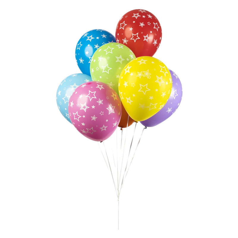 Load image into Gallery viewer, Globos ballonnen sterren mix kleuren 30cm, 8st.