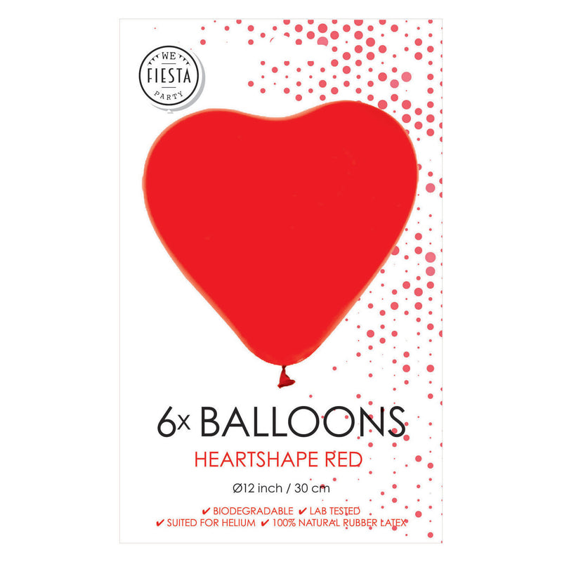 Load image into Gallery viewer, Globos ballonnen hart ballonnen rood 30cm, 6st.