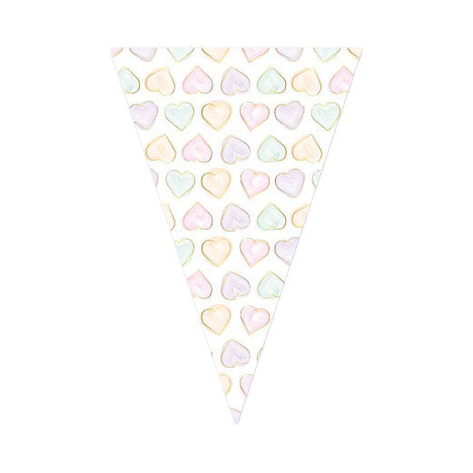 Cargue la imagen en el visor de la galería, Globos vlaggenlijn van papier watercolors hearts - 6m