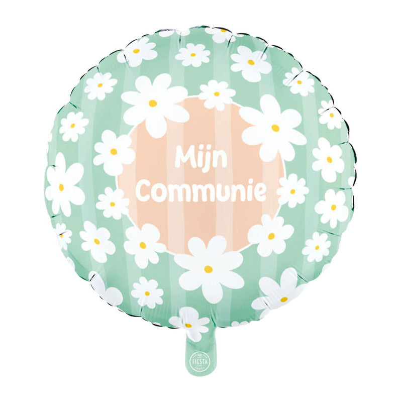 Cargue la imagen en el visor de la galería, Globos folieballon 18 inch rond madeliefjes mijn communie