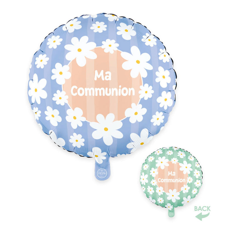 Laden Sie das Bild in Galerie -Viewer, Globos folieballon 18 inch rond madeliefjes ma communion