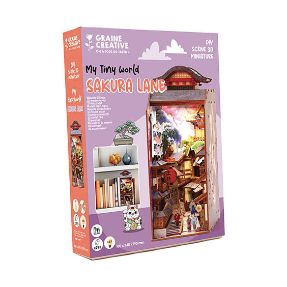Load image into Gallery viewer, Graine creative graine 3d scene sakura lane book nook modelbouwpakket