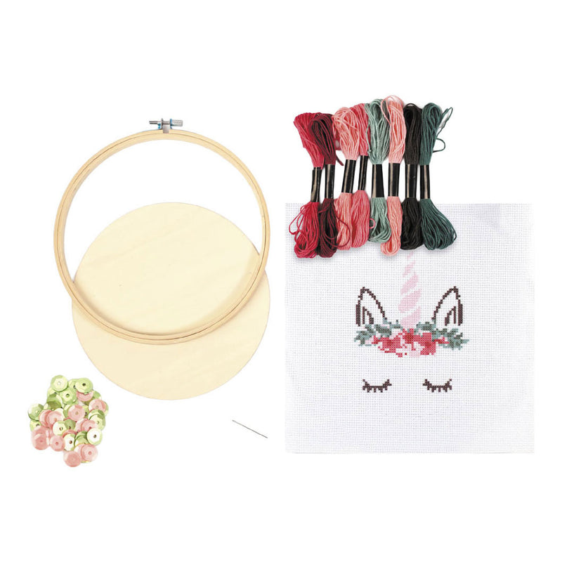 Load image into Gallery viewer, Graine creative graine borduurpakket 15,5 cm unicorn