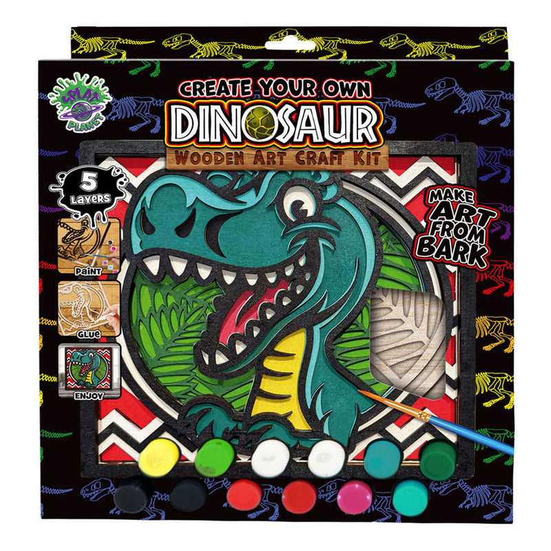 Laden Sie das Bild in Galerie -Viewer, Splat planet wood art knutselset dino