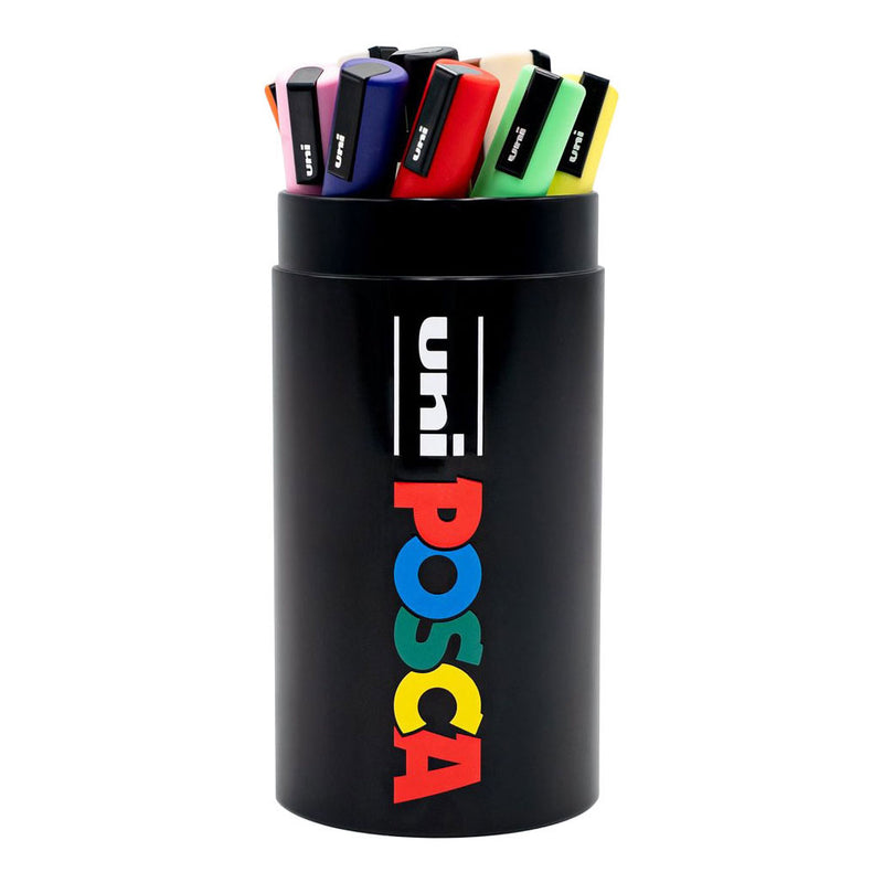 Afbeelding laden in galerijviewer, Posca uni paintmarker | assorti | metalen koker van 13 stuks