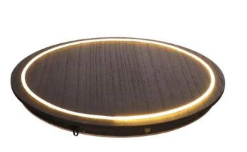 ギャラリービューアに画像をロードする, Ideas 4 seasons houten plaat met neonlicht ã˜28x2,6 cm touch bediening zwart