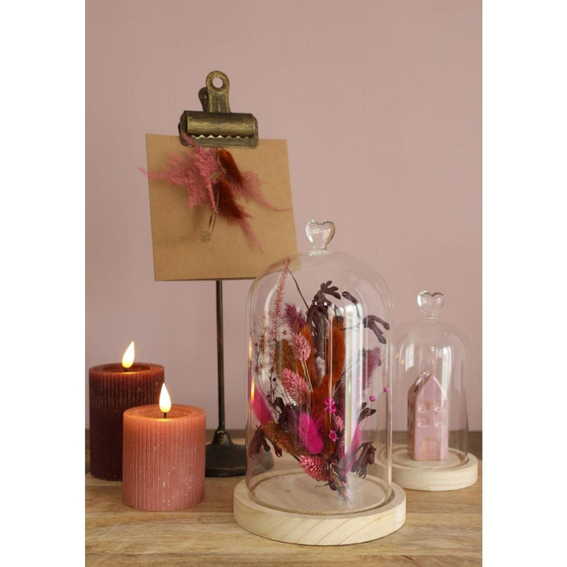 Cargue la imagen en el visor de la galería, Ideas 4 seasons stolp hart met houten basis ã˜10xh18cm