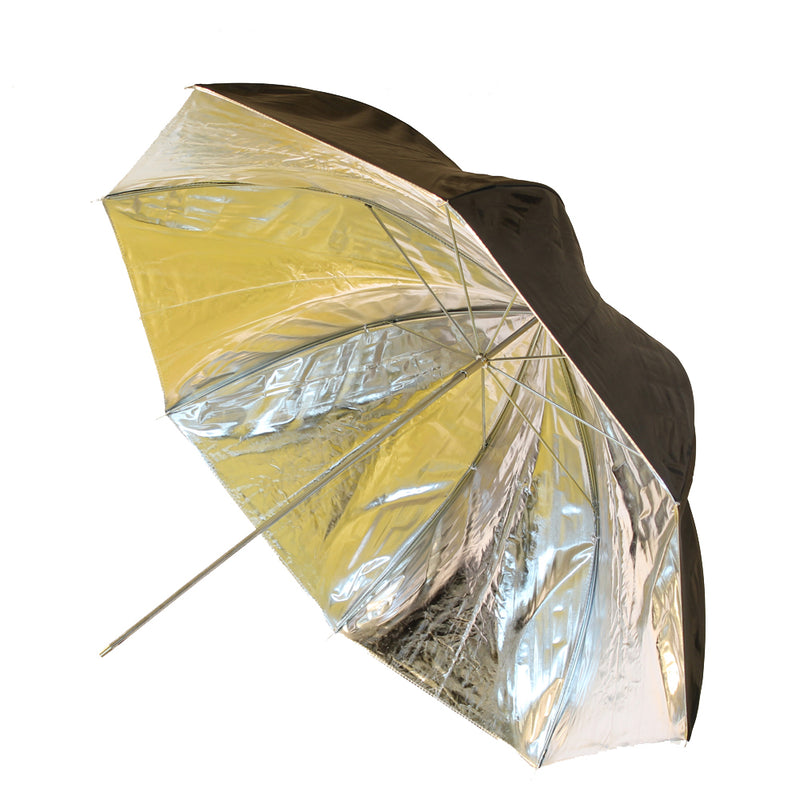 Load image into Gallery viewer, Falcon Eyes Flitsparaplu UR-48SB1 Zilver Zwart 122 cm