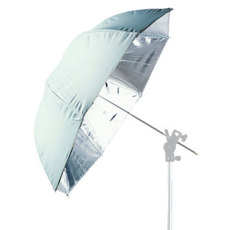 Load image into Gallery viewer, Falcon Eyes Flitsparaplu UR-T86S Zilver Wit 216 cm