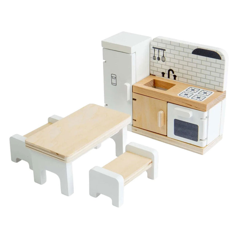 Load image into Gallery viewer, Bigjigs houten poppenhuis meubels keuken - 5dlg.
