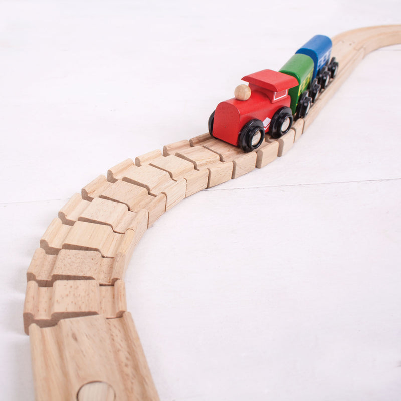 Afbeelding laden in galerijviewer, Bigjigs houten rails - flexibel, 2st.
