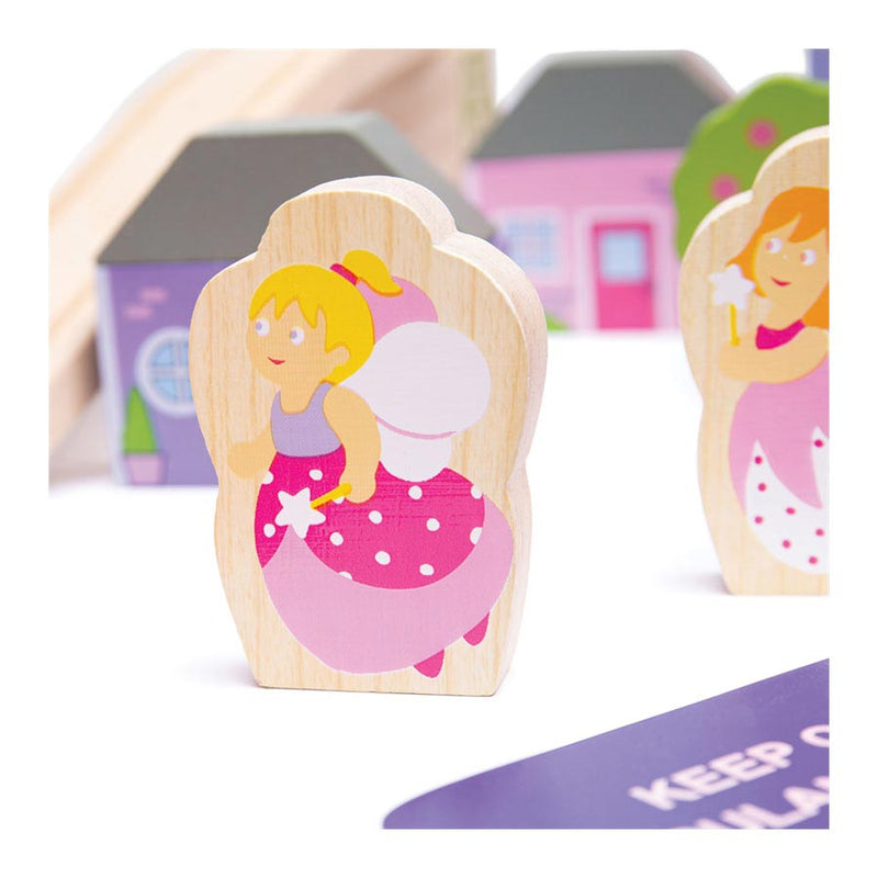 Afbeelding laden in galerijviewer, Bigjigs houten treinset stad - roze