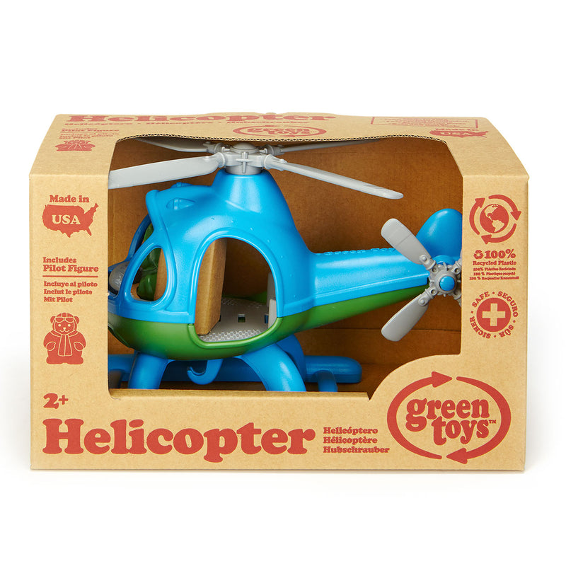 Load image into Gallery viewer, Bigjigs green toys helikopter