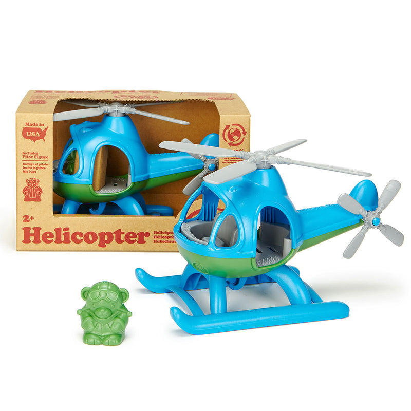 Load image into Gallery viewer, Bigjigs green toys helikopter
