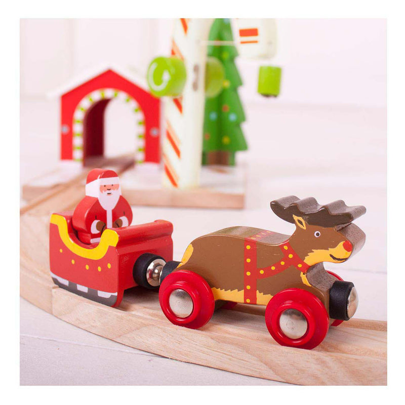 Afbeelding laden in galerijviewer, Bigjigs kerstman slee met rendieren (4)