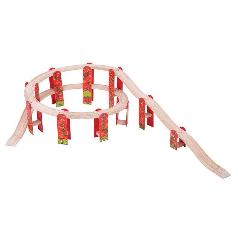 Load image into Gallery viewer, Bigjigs houten rails - viaduct uitbreidingsset, 27dlg.