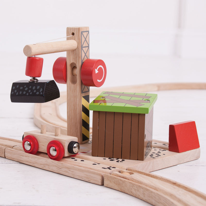 Afbeelding laden in galerijviewer, Bigjigs houten treinrails - kolenmijn