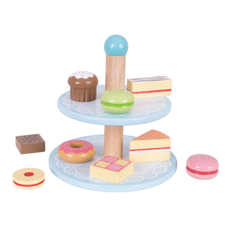 Afbeelding laden in galerijviewer, Bigjigs etagère met cupcakes