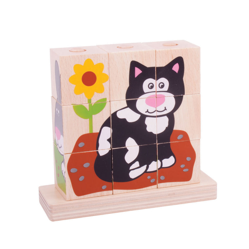 Afbeelding laden in galerijviewer, Bigjigs stapelblokken huisdieren.