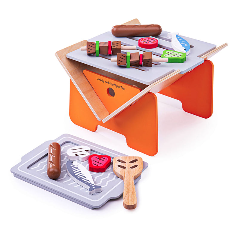 Load image into Gallery viewer, Bigjigs Houten Barbecue met Accessoires, 10dlg.