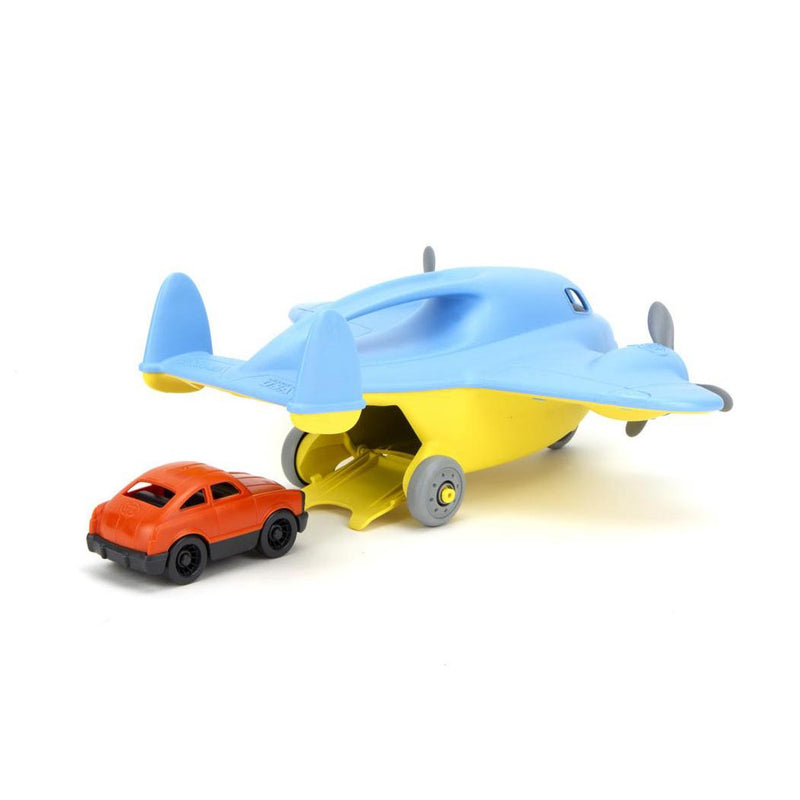 Load image into Gallery viewer, Green toys vrachtvliegtuig met auto