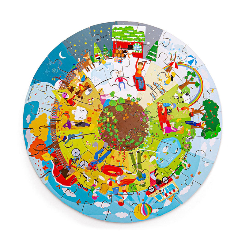 Afbeelding laden in galerijviewer, Bigjigs vier seizoenen ronde vloerpuzzel.