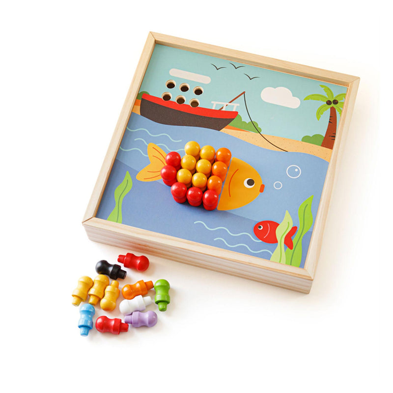 Load image into Gallery viewer, Bigjigs Houten Insteekmozaiek Spel Zeezicht