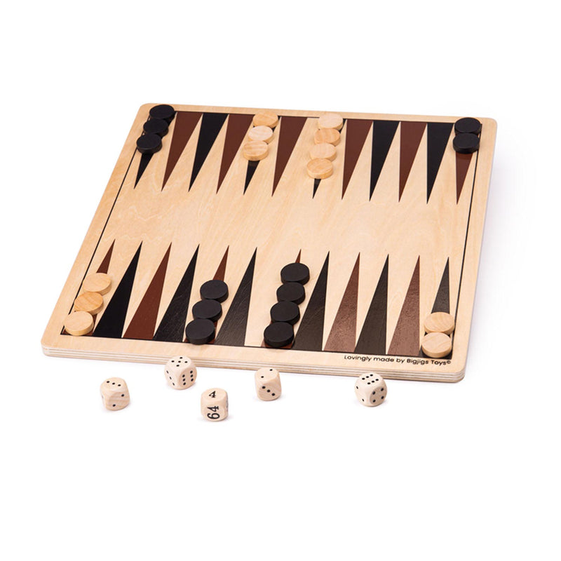 Load image into Gallery viewer, Bigjigs backgammon houten bordspel