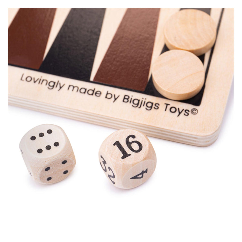 Load image into Gallery viewer, Bigjigs backgammon houten bordspel