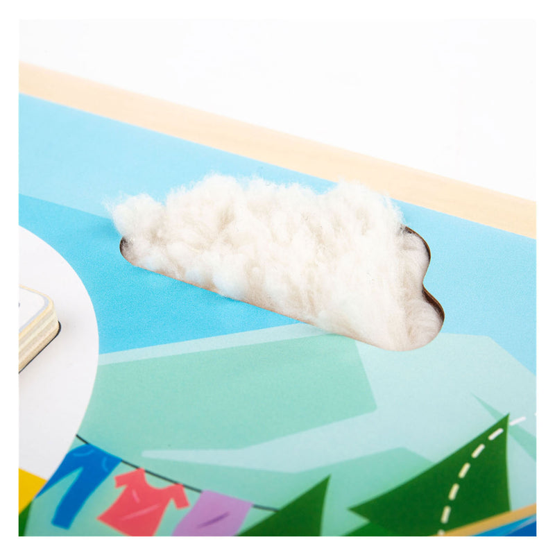 Load image into Gallery viewer, Bigjigs Houten Zintuigen Bord Kamperen in het Wild