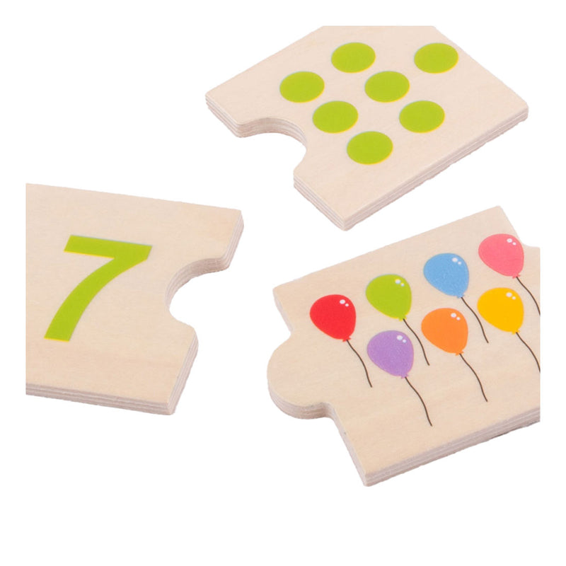 Load image into Gallery viewer, Bigjigs houten legpuzzel cijfer tegels, 30st.