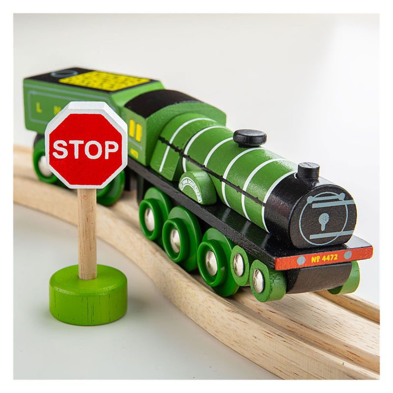 Afbeelding laden in galerijviewer, Bigjigs houten trein flying scotsmann