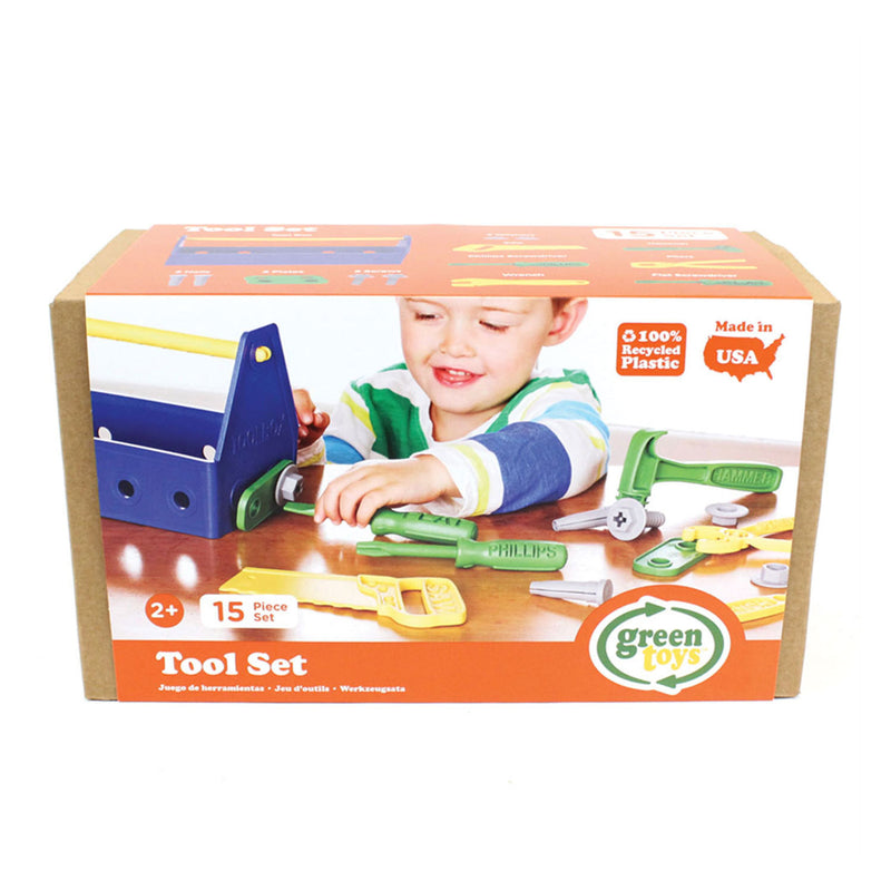 Load image into Gallery viewer, Green toys gereedschapskist blauw