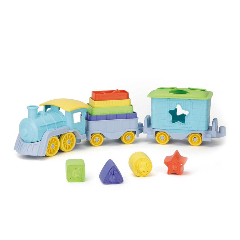 Load image into Gallery viewer, Green toys stapel en sorteer trein, 12dlg.