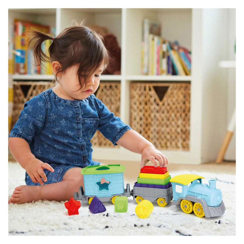 Load image into Gallery viewer, Green toys stapel en sorteer trein, 12dlg.