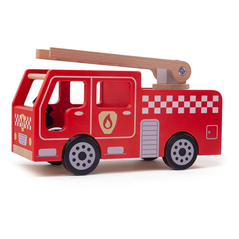 Load image into Gallery viewer, Bigjigs houten brandweerwagen