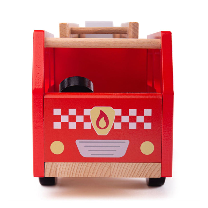 Afbeelding laden in galerijviewer, Bigjigs houten brandweerwagen