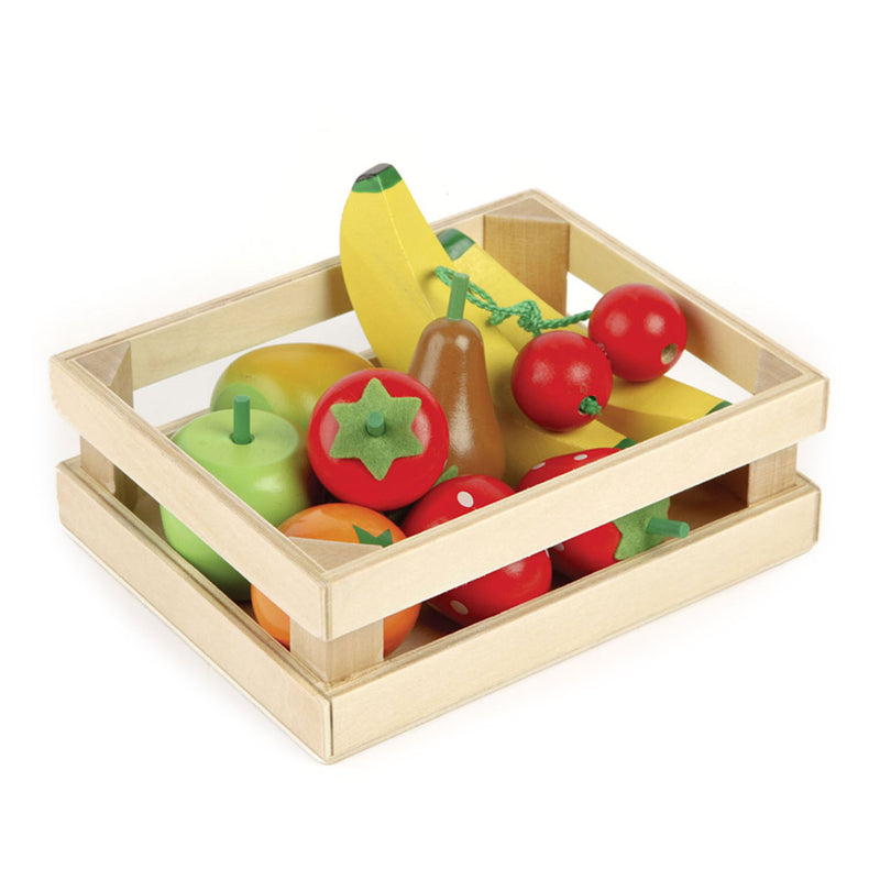 Load image into Gallery viewer, Tidlo houten fruit in een kratje