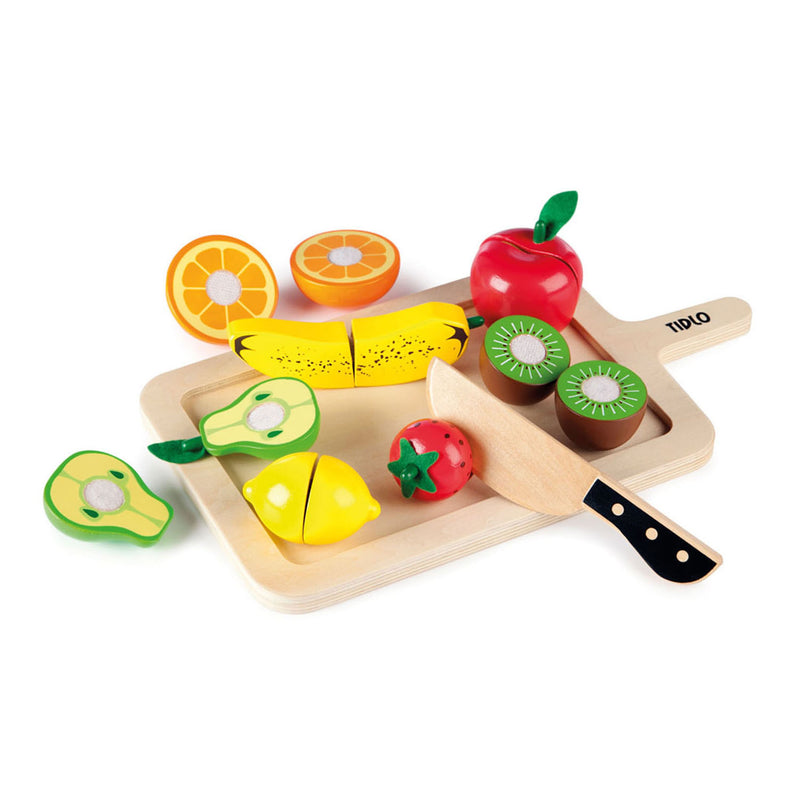 Load image into Gallery viewer, Tidlo houten snijfruit speelset, 16dlg.