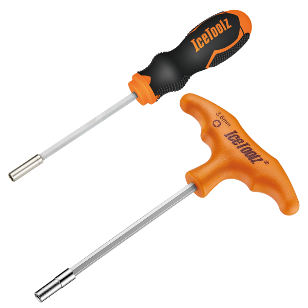 Load image into Gallery viewer, Icetoolz spaaknippelsleutels 12d5 voor 3,6mm (vierkante) nippels