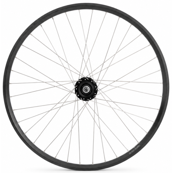 Cargue la imagen en el visor de la galería, Shimano voorwiel 28 x 1 4'' aluminium zac 2000 velg - dh-c6000-3n naafdynamo - rollerbrake - zwart zilver