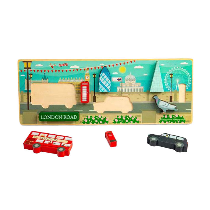Load image into Gallery viewer, Bigjigs houten londen chunky puzzel, 8st.