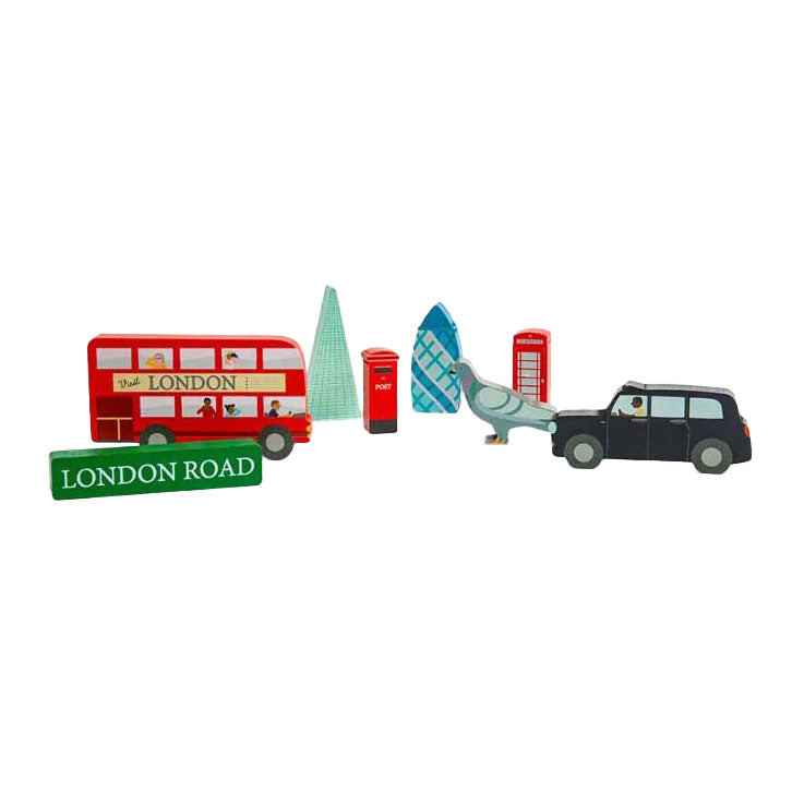 Load image into Gallery viewer, Bigjigs houten londen chunky puzzel, 8st.